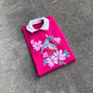 Vintage Collared Floral Grandma Tee